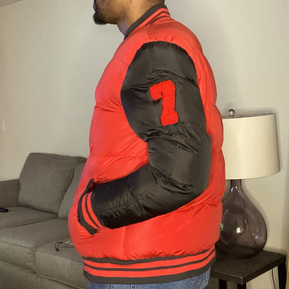 Cute Letterman’s Coat with a “7” on the Arm